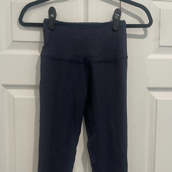 Beyond Yoga Navy Glitter Leggings - Picture 1 of 2
